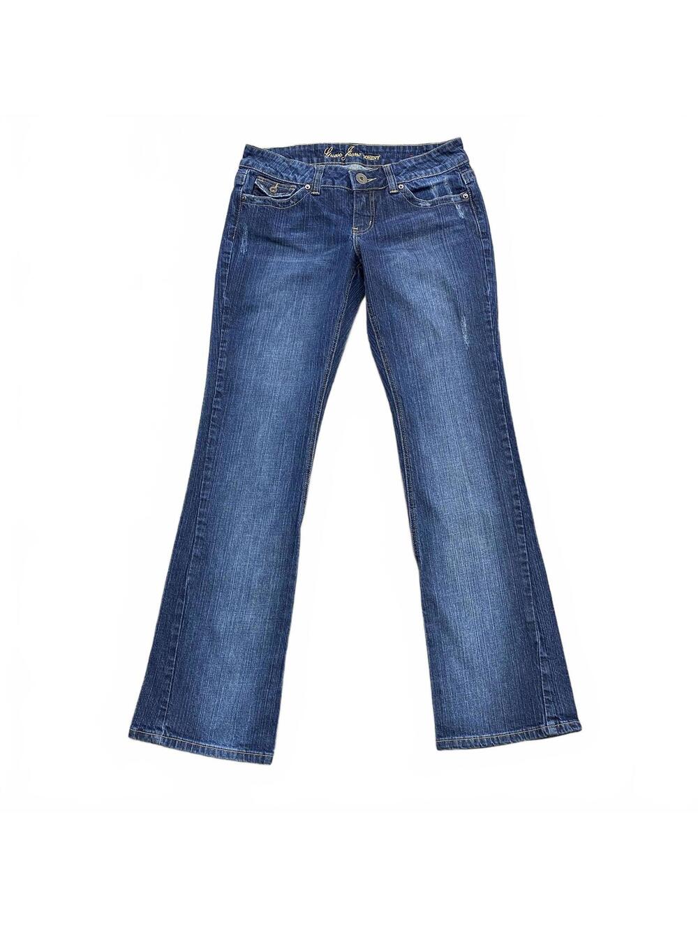 Guess Doheny Bootcut Jeans Womens 30 Blue Denim Stretch Y2K Low Rise
